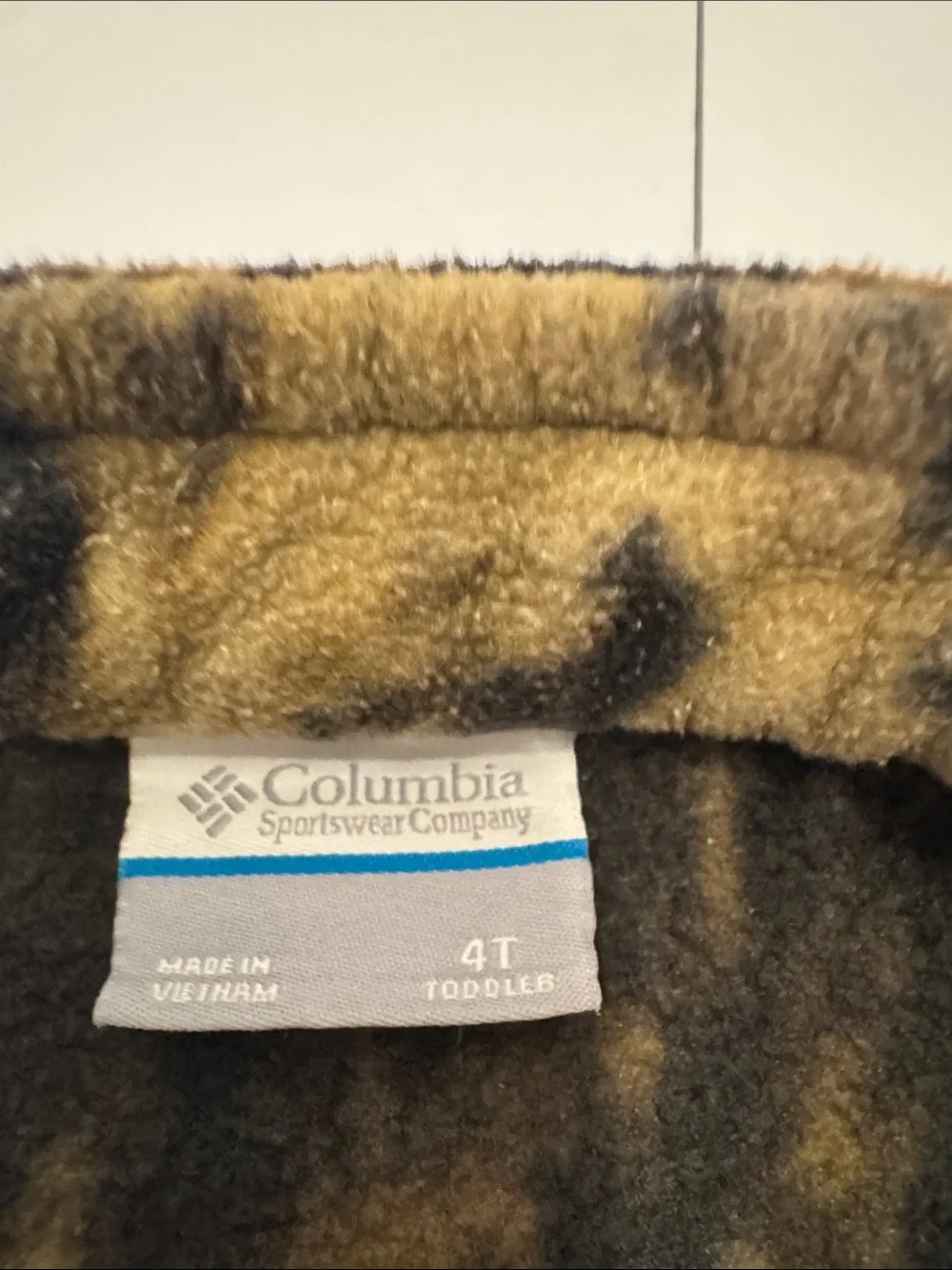 Columbia Kids Fleece Jacket in Brown and Black Camo